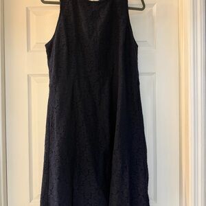 Ann Taylor Navy Lace Sleeveless Mini Dress